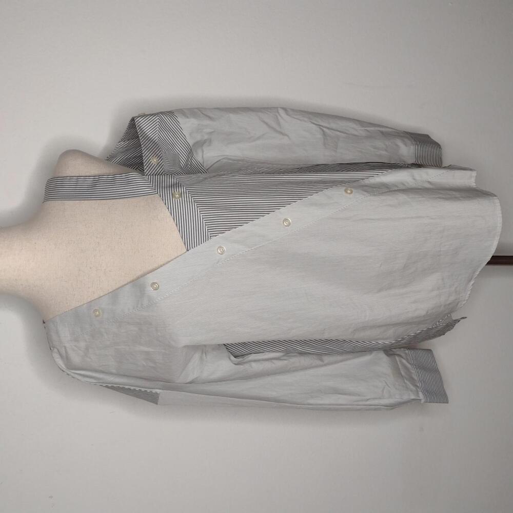 NWT Each X Other Women's Gray/White Striped Top Size Small